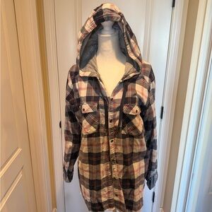 Columbia Plaid Hooded Women's Jacket